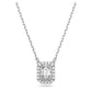 Millenia pendant Octagon cut, White, Rhodium plated