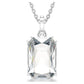 Millenia pendant Octagon cut, White, Rhodium plated