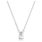 Millenia pendant Pear cut, White, Rhodium plated