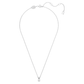 Millenia pendant Pear cut, White, Rhodium plated