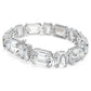Millenia Tennis bracelet Octagon cut, White, Rhodium plated