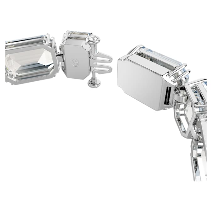 Millenia Tennis bracelet Octagon cut, White, Rhodium plated