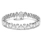 Millenia Tennis bracelet Pear cut, White, Rhodium plated