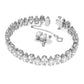 Millenia Tennis bracelet Pear cut, White, Rhodium plated