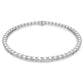 Millenia Tennis necklace Square cut, White, Rhodium plated