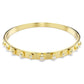 Numina bangle Mixed round cuts, White, Gold-tone plated