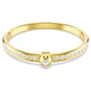 Numina bangle Round cut, White, Gold-tone plated