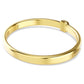 Numina bangle Round cut, White, Gold-tone plated