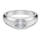 Octagon band ring Lab-grown diamonds 1.0 ct tw, Octagon shape, 14K white gold