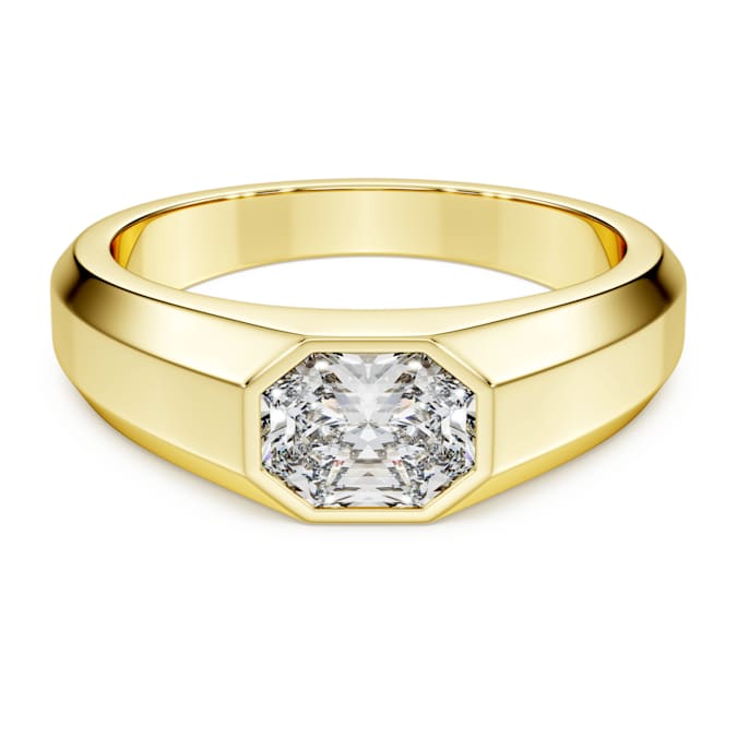 Octagon band ring Lab-grown diamonds 1.0 ct tw, Octagon shape, 14K yellow gold
