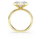Octagon bezel ring Lab-grown diamonds 3.0 ct tw, Octagon shape, 14K yellow gold