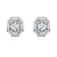 Octagon stud earrings Lab-grown diamonds 1.0 ct tw, Octagon shape, 14K white gold