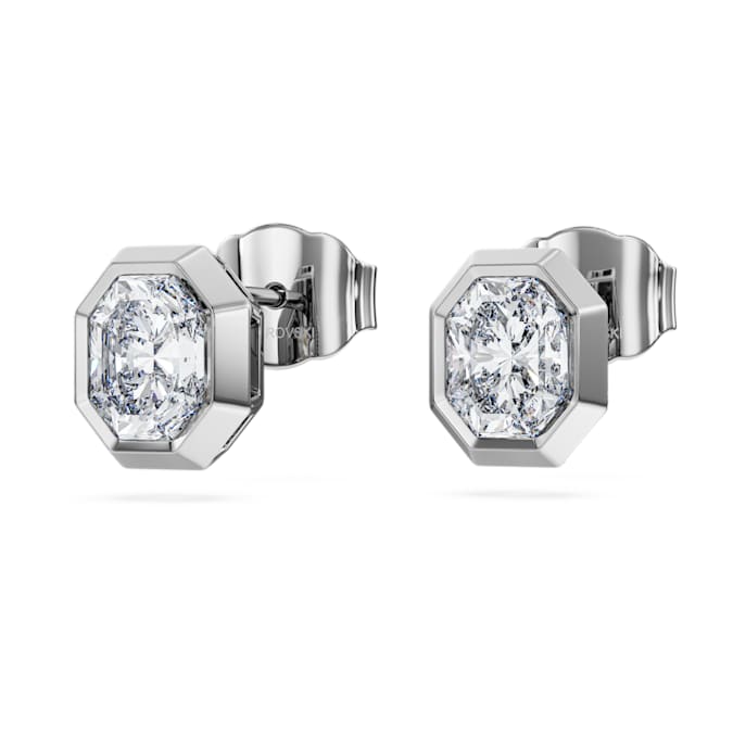 Octagon stud earrings Lab-grown diamonds 1.0 ct tw, Octagon shape, 14K white gold