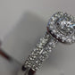 14K White Gold Round Halo Wedding Set – .25 Carat Center | 1 Carat Total Diamonds