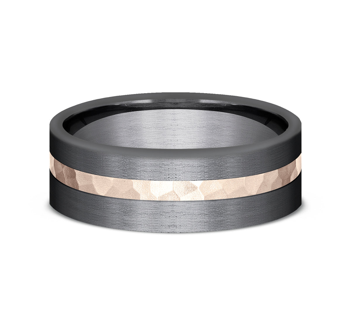 THE STRYKER 7mm Tantalum Dark/14K Rose Benchmark men's wedding band
