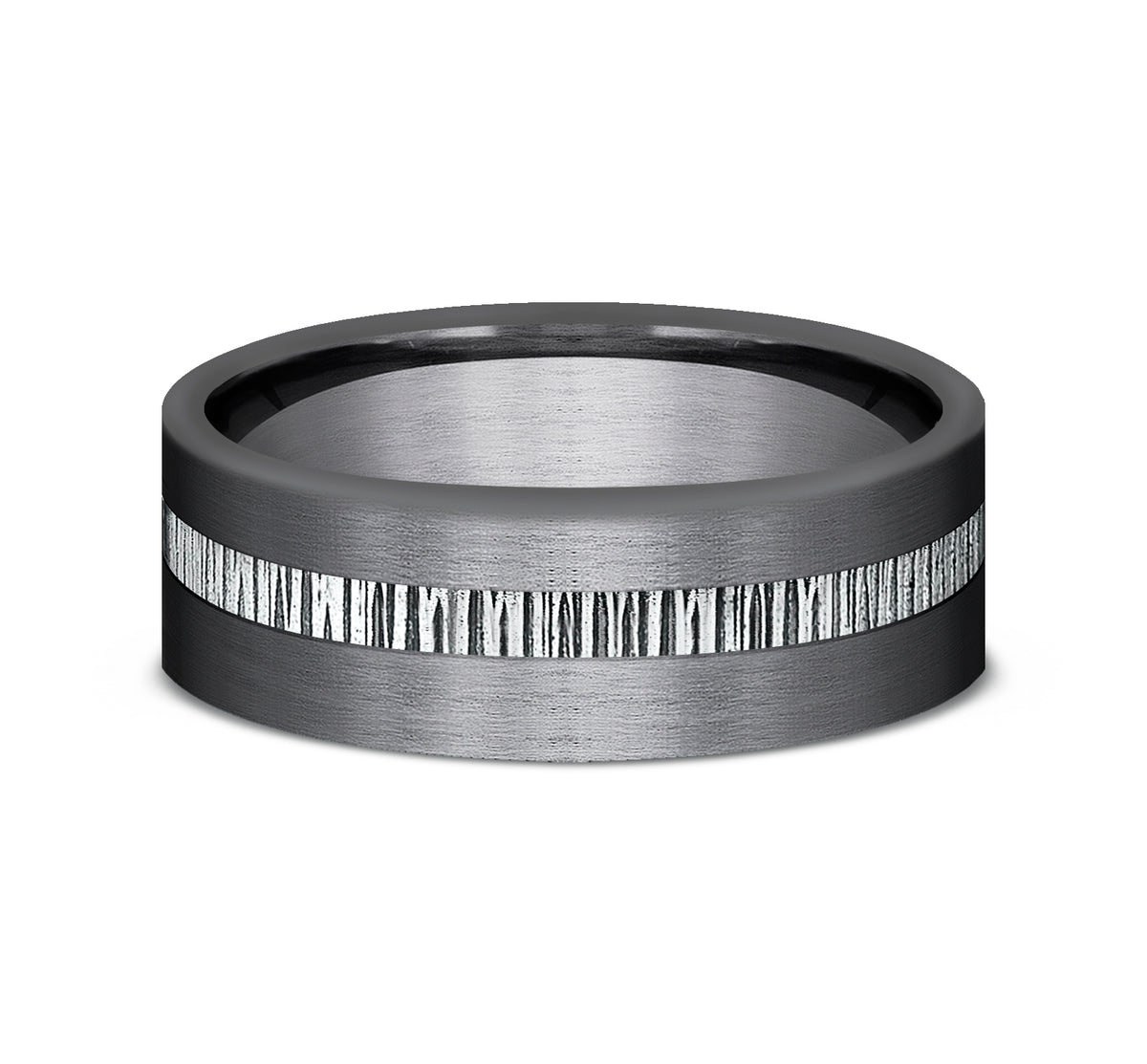 THE PHANTOM 7mm Tantalum Dark/14K White Benchmark men's wedding band