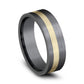 THE HERO 7mm Tantalum Dark/14K Yellow Benchmark men's wedding band
