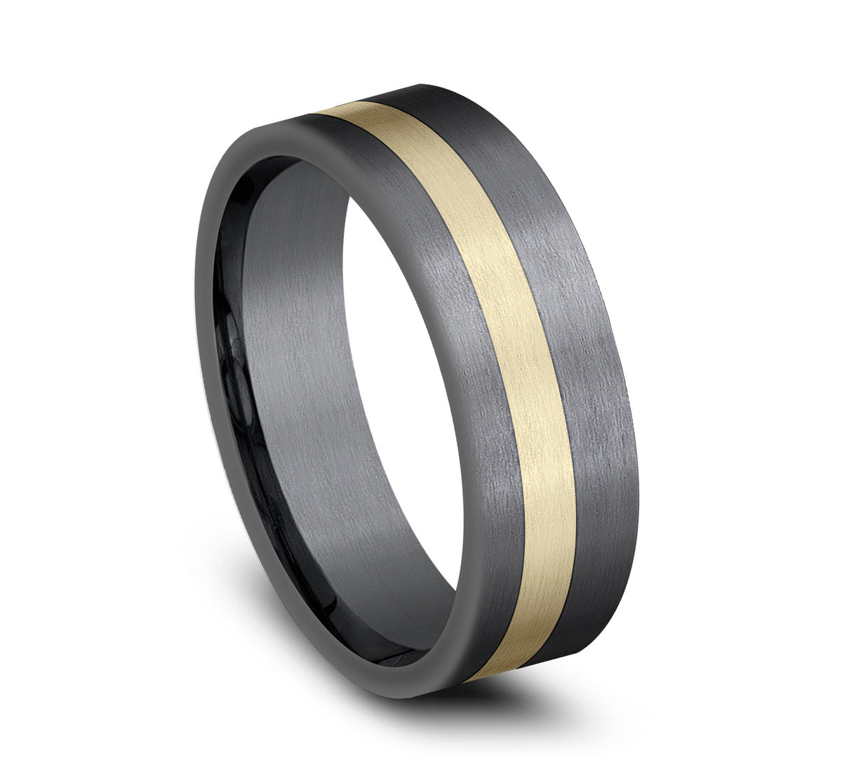 THE HERO 7mm Tantalum Dark/14K Yellow Benchmark men's wedding band