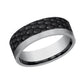 THE TALON 7mm Tantalum Grey/Black Titanium Benchmark men's wedding band