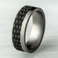 THE TALON 7mm Tantalum Grey/Black Titanium Benchmark men's wedding band