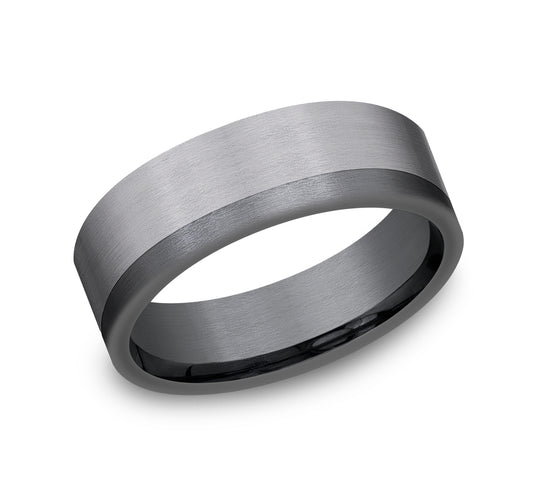 THE JOKER 7mm Tantalum Grey/Dark Benchmark men's wedding band