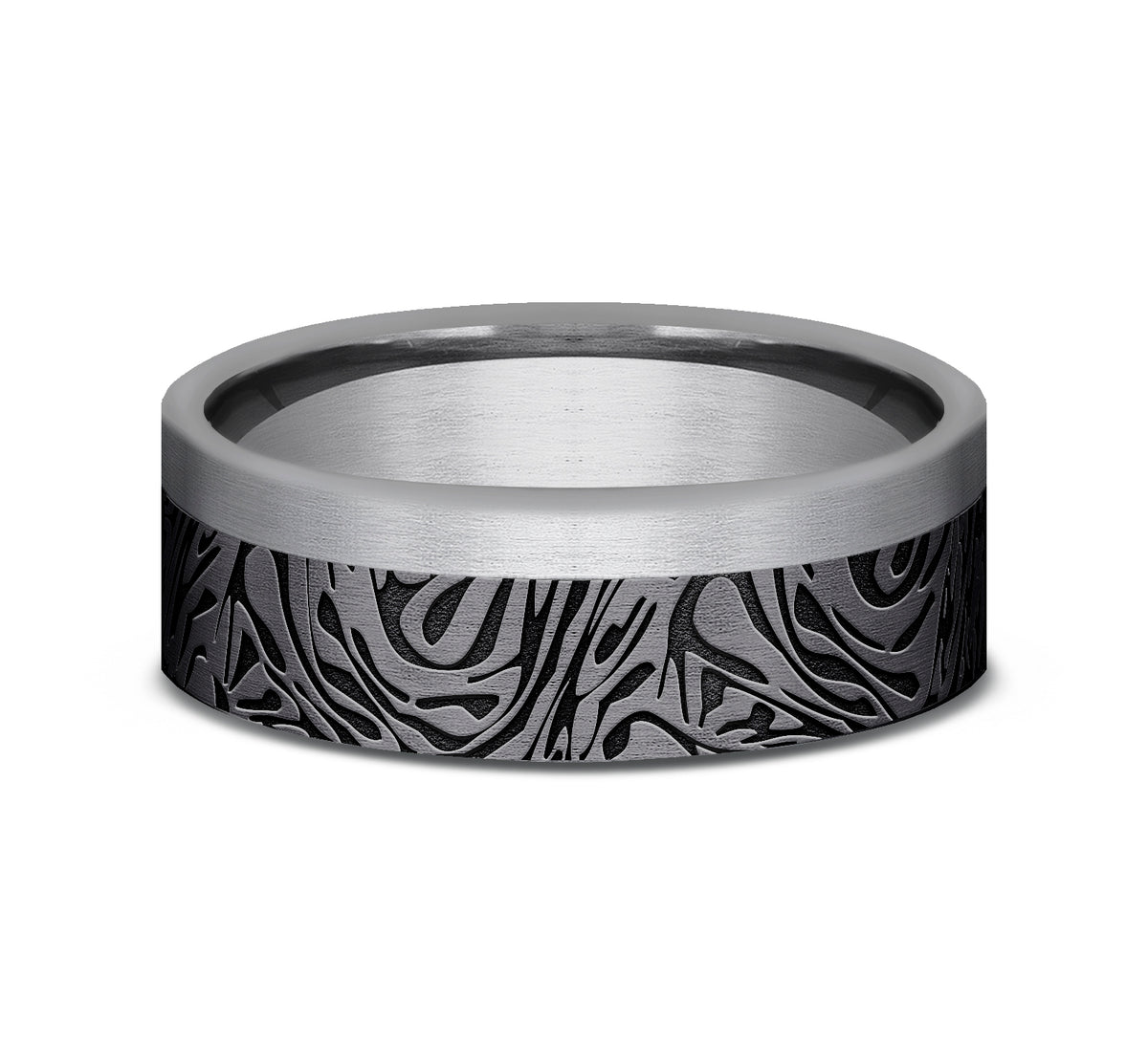 THE WARRIOR 7mm Tantalum Grey/Dark Benchmark men's wedding band