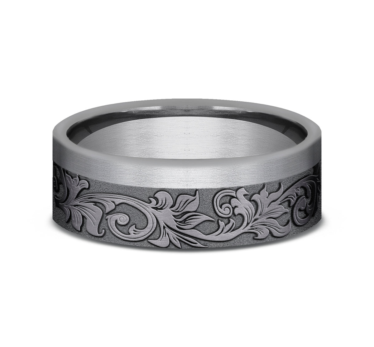 THE ESQUIRE 7mm Tantalum Grey/Dark Benchmark men's wedding band
