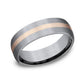 THE DEFENDER 6.5mm Tantalum Grey/14K Rose Benchmark men's wedding band