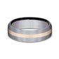 THE DEFENDER 6.5mm Tantalum Grey/14K Rose Benchmark men's wedding band