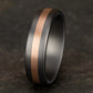 THE DEFENDER 6.5mm Tantalum Grey/14K Rose Benchmark men's wedding band