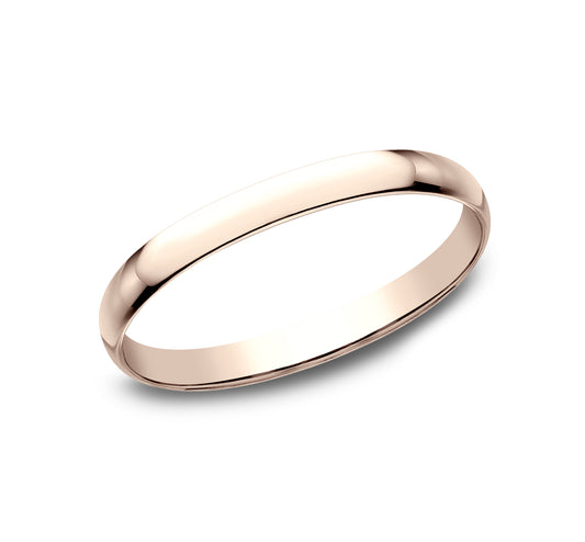 Regular Dome Classic Fit 1.2mm 14K Rose Benchmark men's wedding band