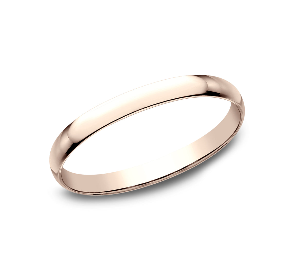 Regular Dome Classic Fit 1.2mm 14K Rose Benchmark men's wedding band