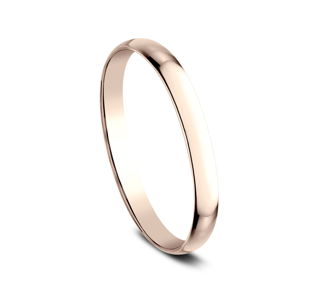 Regular Dome Classic Fit 1.2mm 14K Rose Benchmark men's wedding band