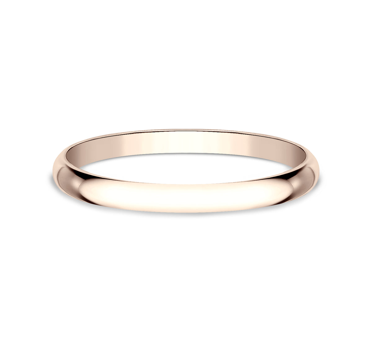 Regular Dome Classic Fit 1.2mm 14K Rose Benchmark men's wedding band