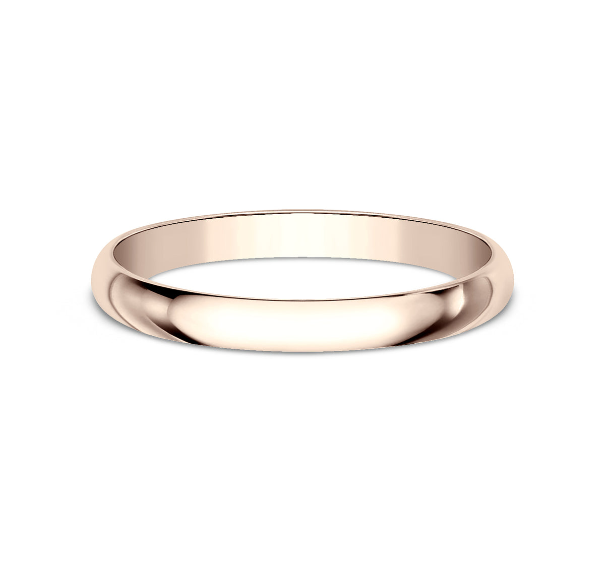 Regular Dome Classic Fit 2mm 14K Rose Benchmark men's wedding band