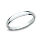Regular Dome Classic Fit 2mm 14K White Benchmark men's wedding band