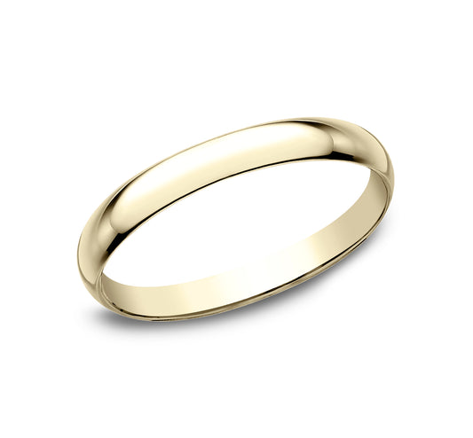 Regular Dome Classic Fit 2mm 14K Yellow Benchmark men's wedding band