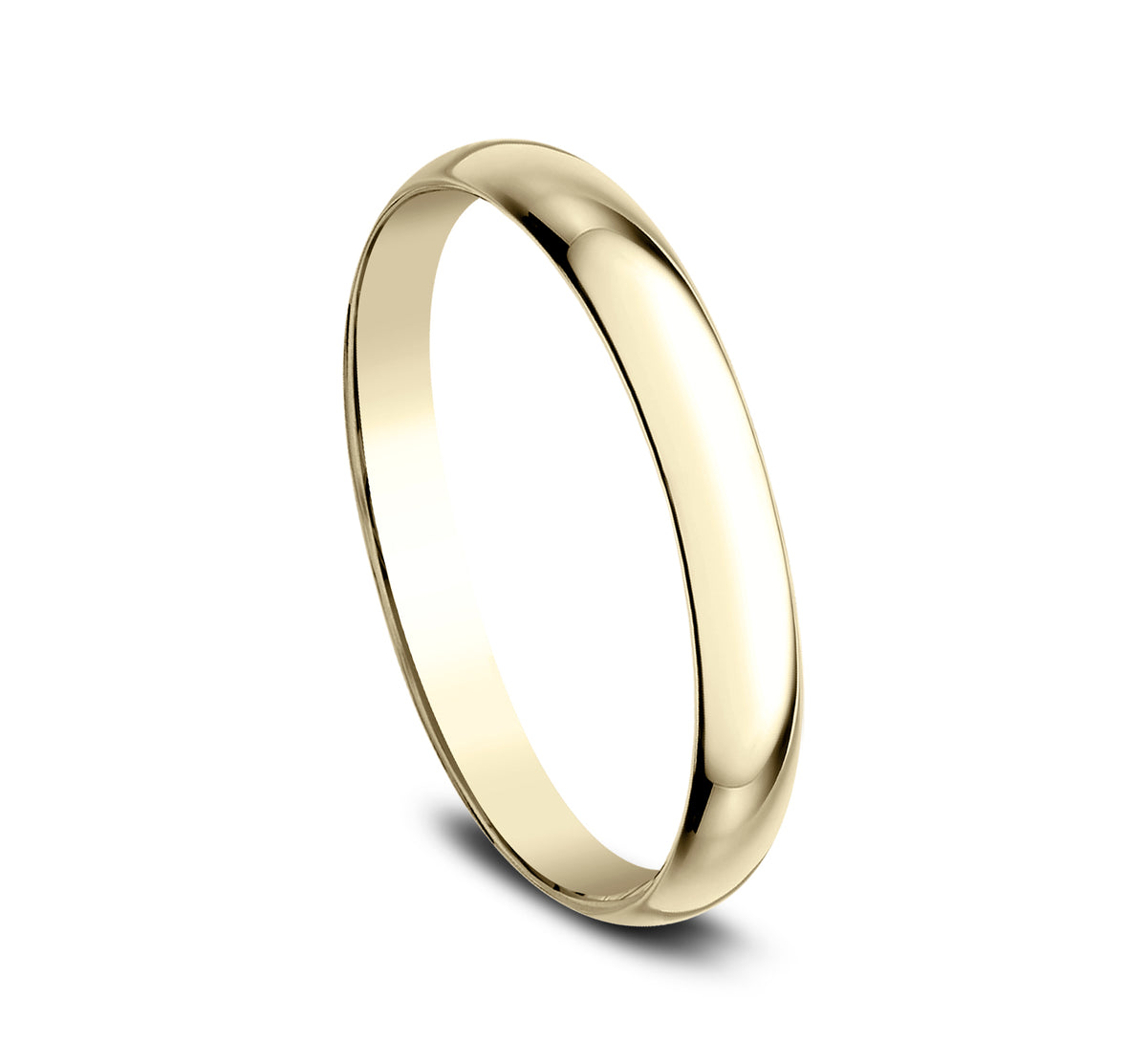 Regular Dome Classic Fit 2mm 14K Yellow Benchmark men's wedding band
