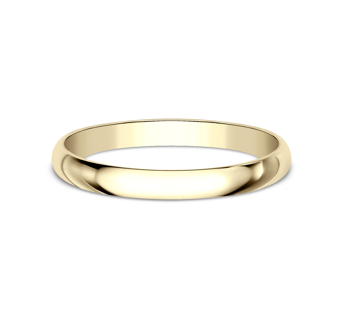 Regular Dome Classic Fit 2mm 14K Yellow Benchmark men's wedding band