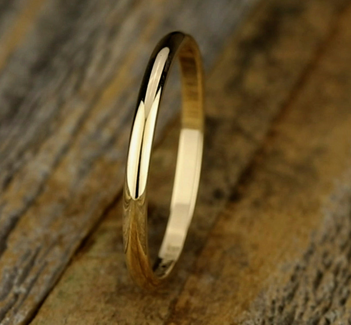 Regular Dome Classic Fit 2mm 14K Yellow Benchmark men's wedding band