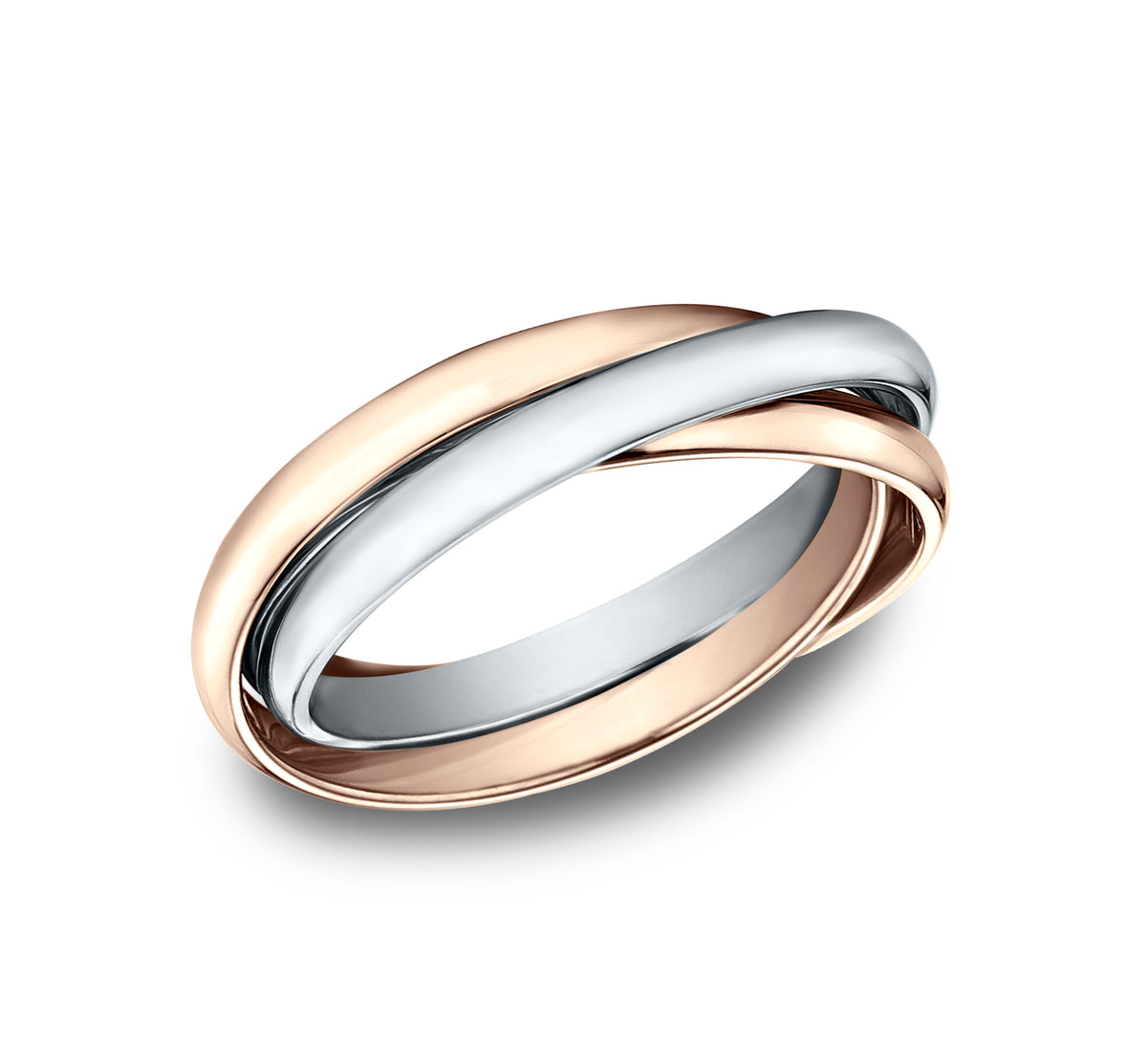THE ANTOINETTE 2mm 14K Rose/White Benchmark men's wedding band
