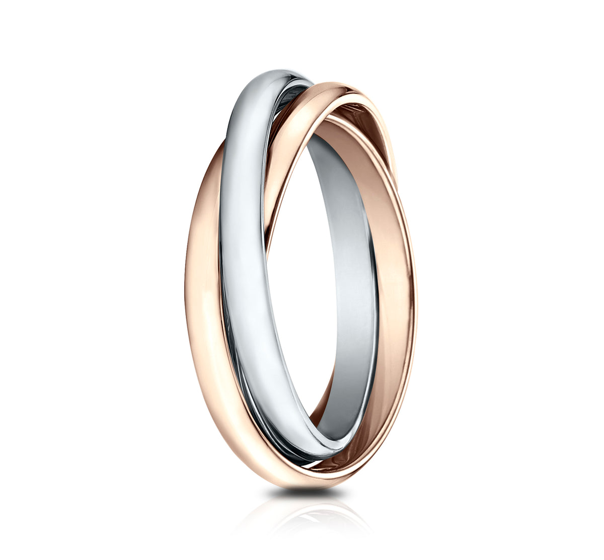 THE ANTOINETTE 2mm 14K Rose/White Benchmark men's wedding band