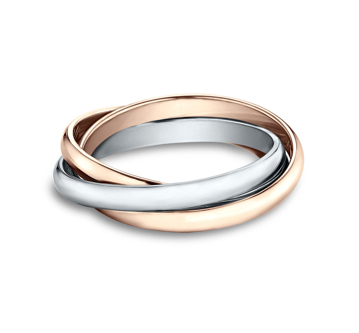 THE ANTOINETTE 2mm 14K Rose/White Benchmark men's wedding band
