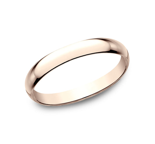 Regular Dome Classic Fit 2.5mm 14K Rose Benchmark men's wedding band