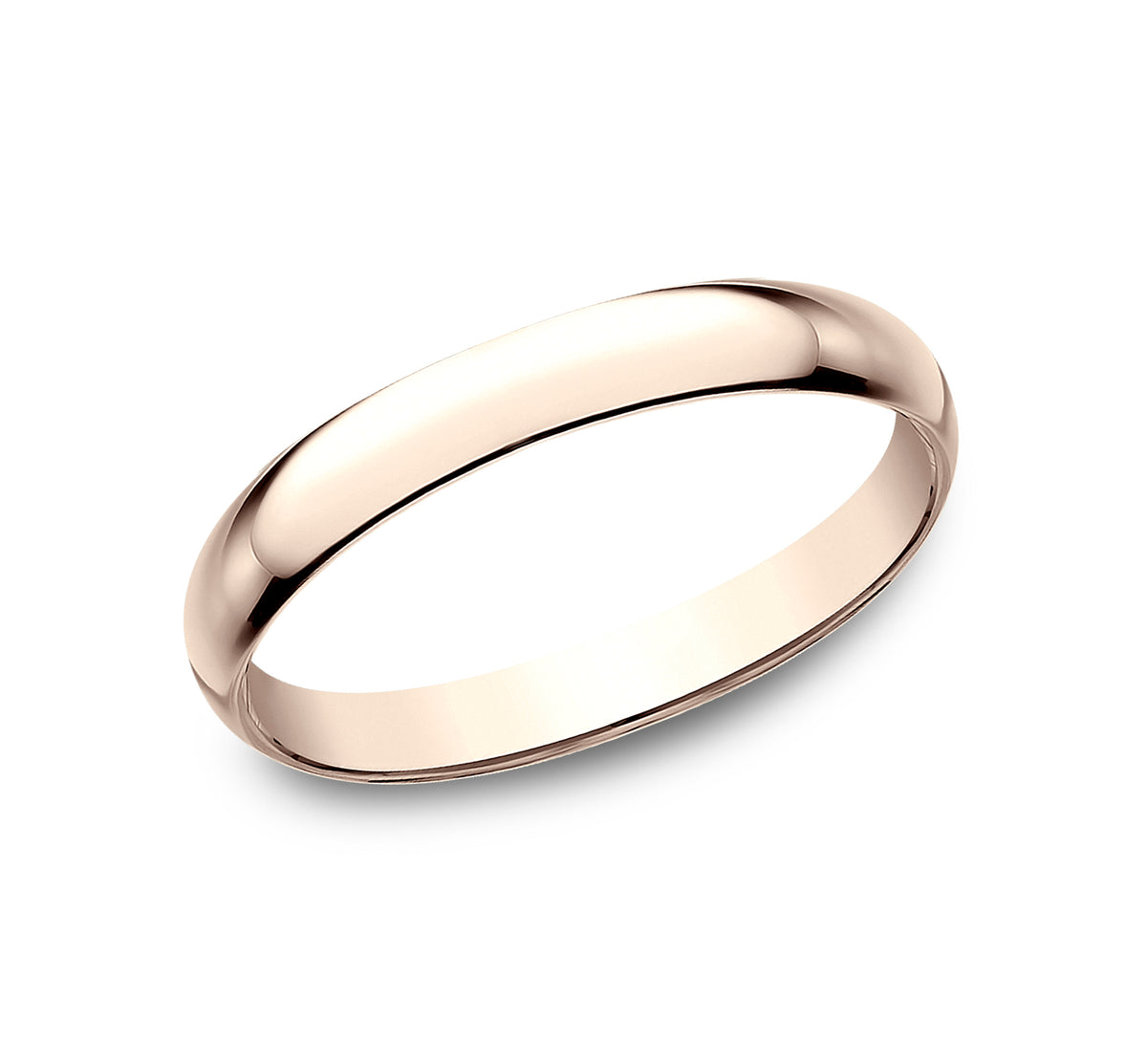 Regular Dome Classic Fit 2.5mm 14K Rose Benchmark men's wedding band