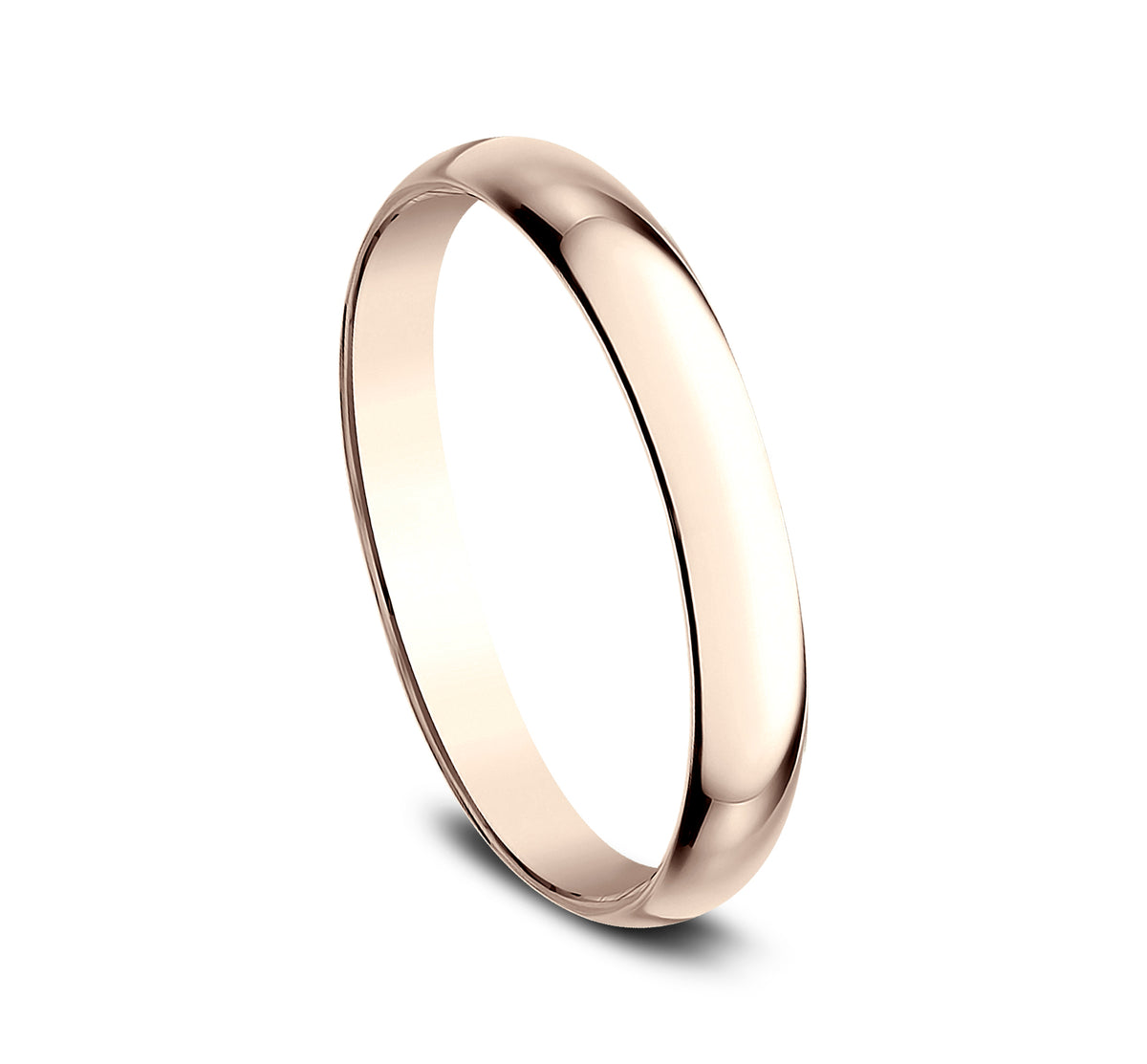Regular Dome Classic Fit 2.5mm 14K Rose Benchmark men's wedding band