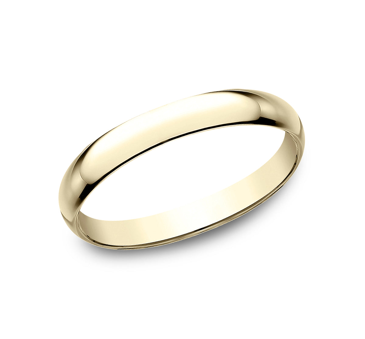 Regular Dome Classic Fit 2.5mm 14K Yellow Benchmark men's wedding band