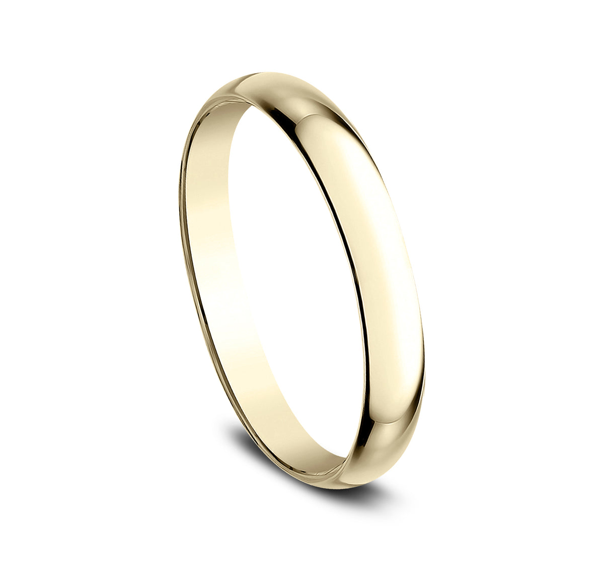 Regular Dome Classic Fit 2.5mm 14K Yellow Benchmark men's wedding band