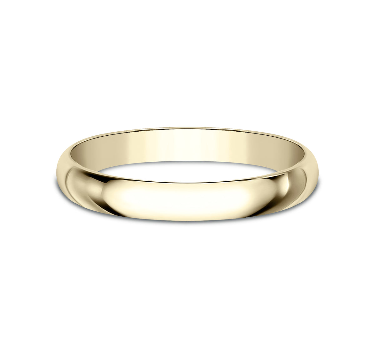 Regular Dome Classic Fit 2.5mm 14K Yellow Benchmark men's wedding band