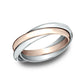 THE DARLING 2.5mm 14K Rose/White Benchmark men's wedding band
